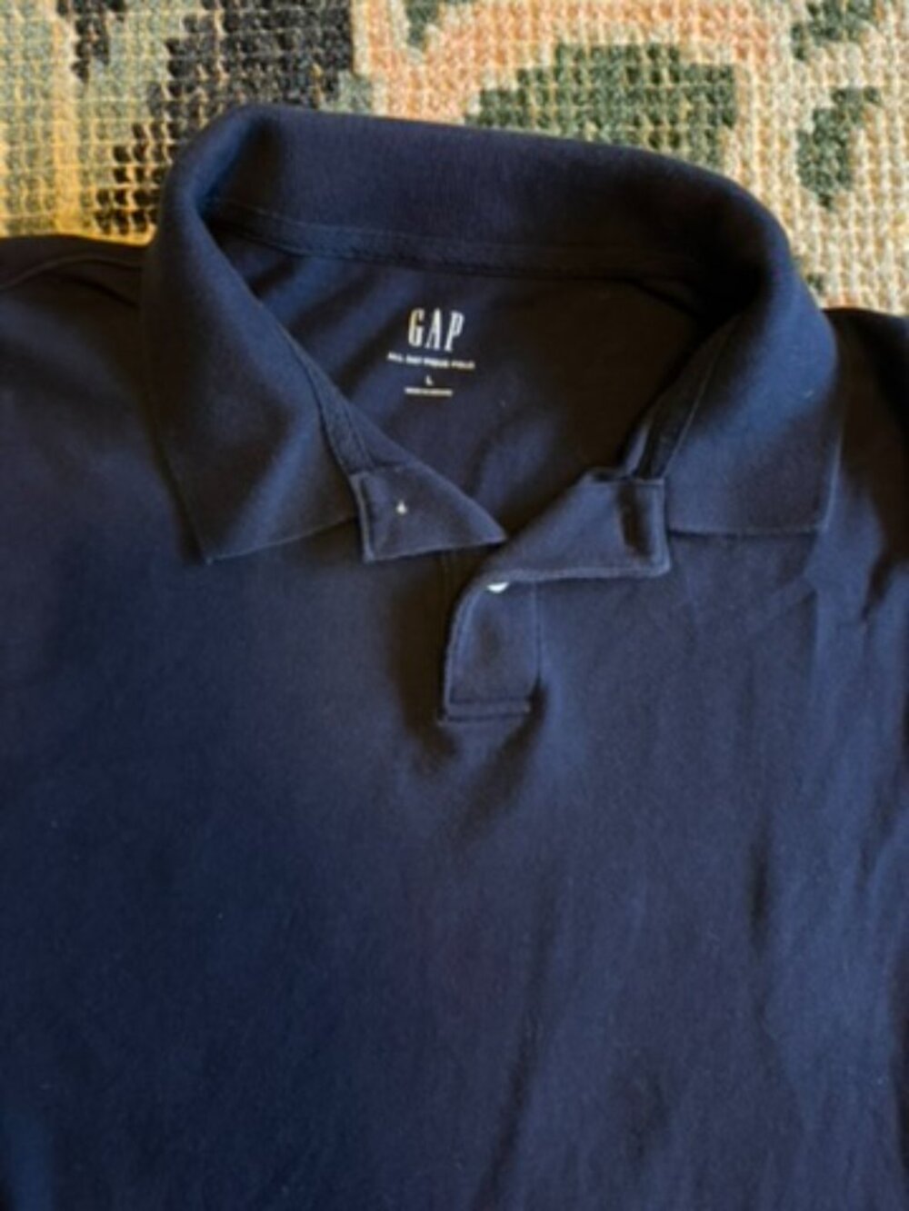 Bundle Men’s GAP Long Sleeve Polo Shirts Size Large - Picture 7 of 9